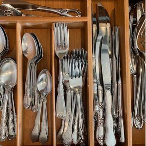 Mismatched Silverware Sets Flatware Stainless Utensils Eclectic Farmhouse Vintag